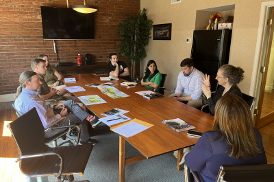 Students sitting around a table