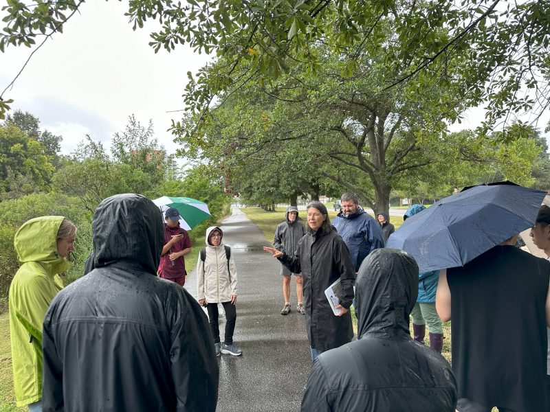 LAR Students meet with Wetlands Watch during a heavy flooding event in Norfolk, VA.